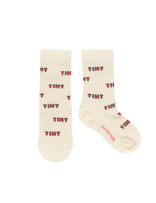 [Tiny Cottons]“TINY” MEDIUM SOCKS _ light cream/red