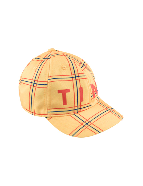 [Tiny Cottons] “CHECK” CAP _ yellow/red
