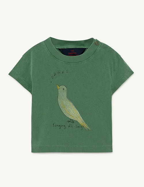 [T.A.O]  ROOSTER BABY T-SHIRT _  Green Bird