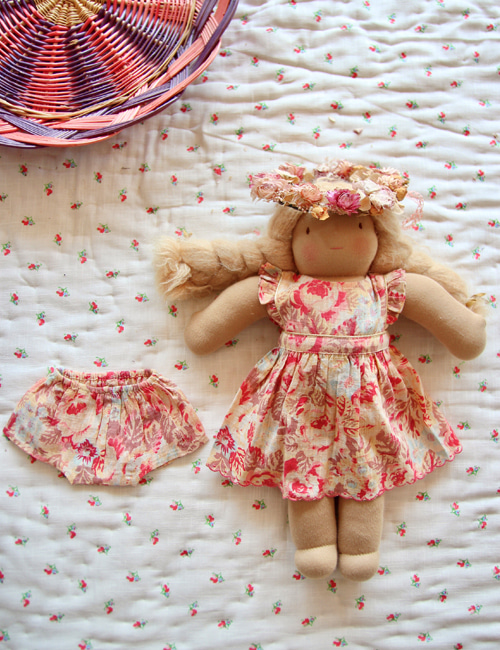 [BONJOUR DIARY] Doll dress with panty _ Big flower print [L]