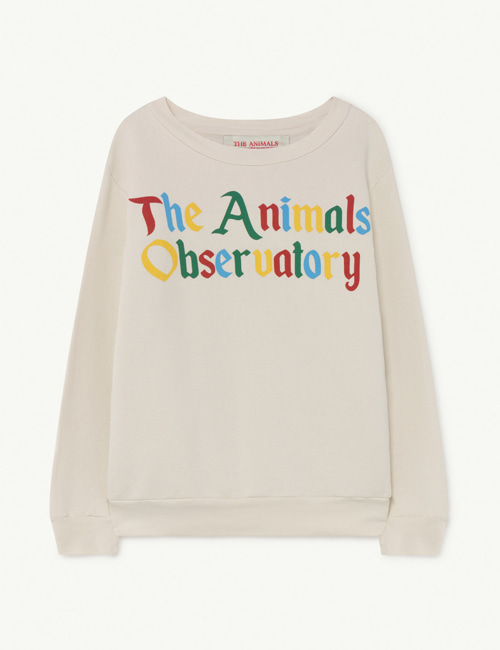 [T.A.O]  White The Animals Bear Kids+ Sweatshirt