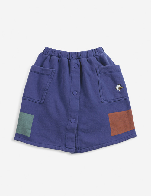 [BOBO CHOSES]  Geometric fleece buttoned skirt