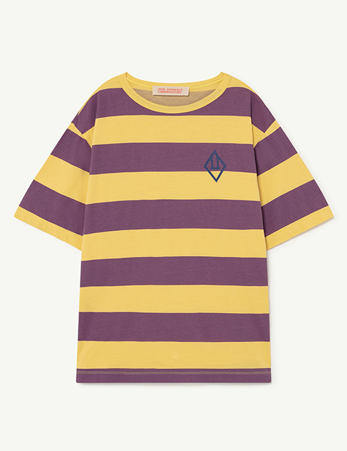 [T.A.O]  ROOSTER OVERSIZE KIDS+ T-SHIRT _ Yellow Stripes