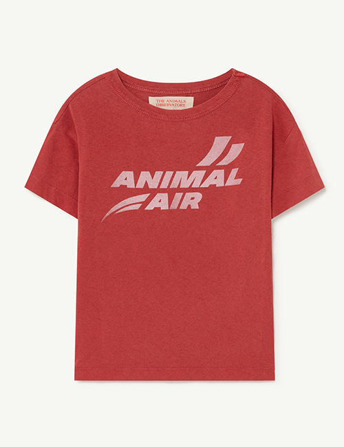 [T.A.O]  ROOSTER KIDS+ T-SHIRT _ Maroon Animal Air
