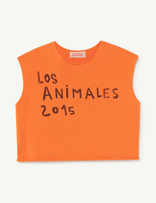 [T.A.O]  PRAWN KIDS T-SHIRT _ Orange Los Animales