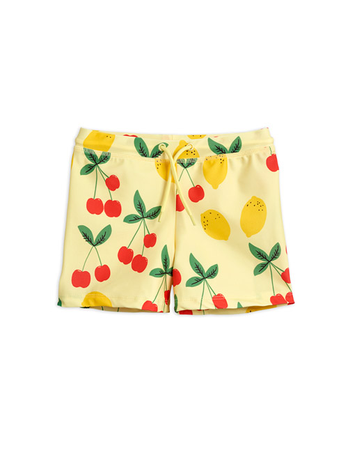[MINI RODINI] Cherry lemonade swim pants_Yellow