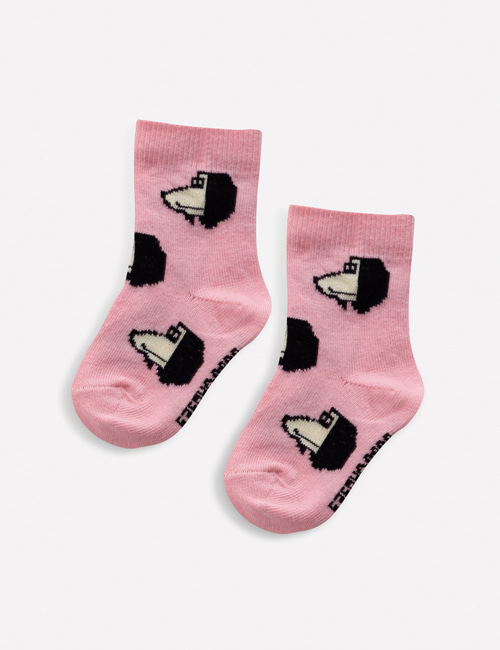 [BOBO CHOSES]  Pink Doggie baby socks