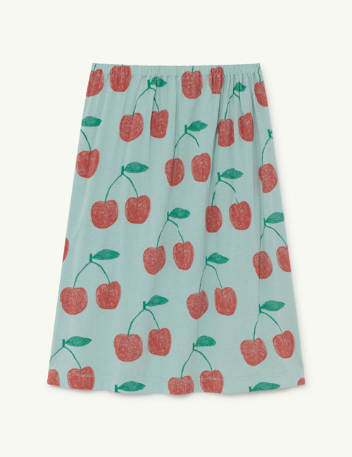 [T.A.O]  Soft Blue Cherries Ladybug Kids Skirt