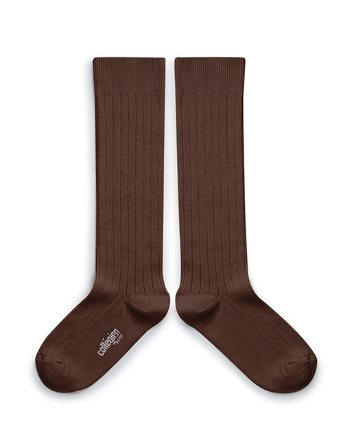 [COLLEGIEN] Ribbed Knee-High Socks (No.786) [21/23, 24/27, 28/31, 32/35]