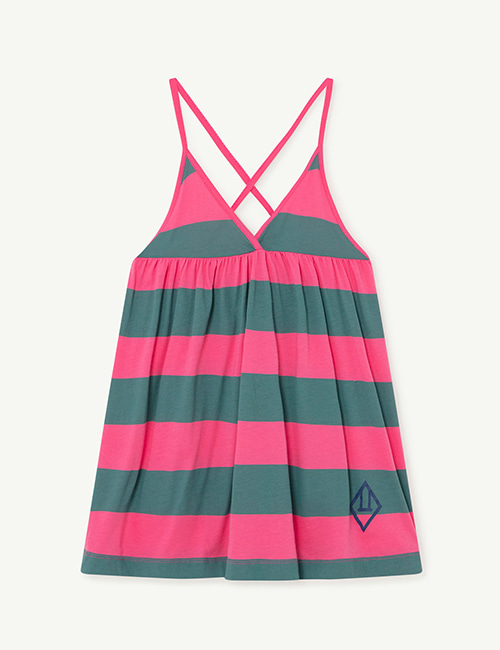 [T.A.O]  OTTER KIDS DRESS _ Pink Stripes [10Y]