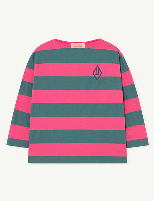 [T.A.O]  ANTEATER KIDS T-SHIRT _ Pink Stripes [12Y]