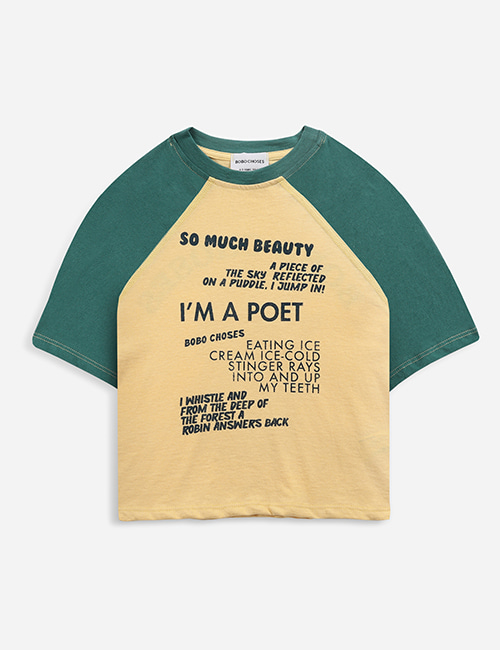 [BOBO CHOSES]  Poetry Bobo 3/4 sleeve T-shirt [2-3y, 4-5y, 6-7y, 8-9y, 10-11y, 12-13y]