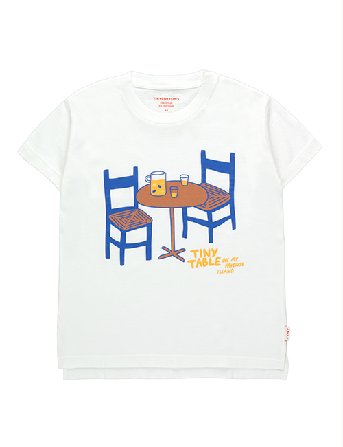 [TINY COTTONS]  TINY TABLE TEE _ off-white/ultramarine