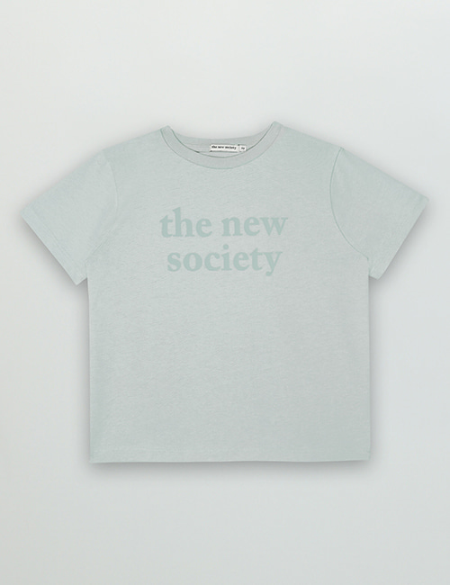 [THE NEW SOCIETY]  LOGO PRINT TEE _ PEARL BLUE