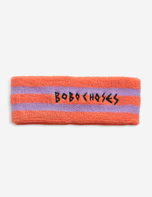 [BOBO CHOSES] Blue and red striped towel headband