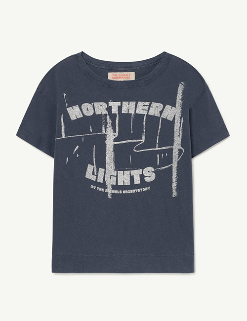 [The Animals Observatory] ROOSTER KIDS+ T-SHIRT _ Deep Blue_Northern Lights [ 4Y, 6Y, 8Y, 10Y]