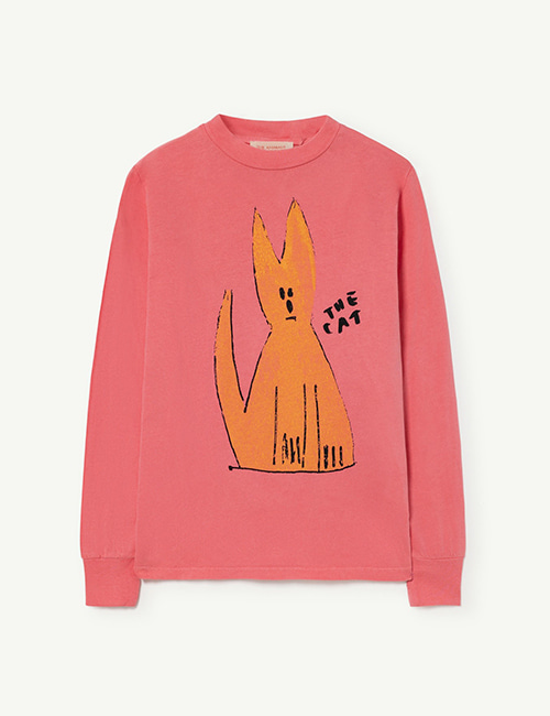 [The Animals Observatory] DOG KIDS T-SHIRT _ Pink_Cat [3Y]