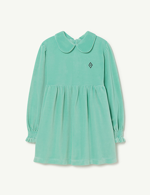 [The Animals Observatory] MOUSE KIDS DRESS _ Turquoise_Logo [4Y, 6Y, 8Y, 10Y, 12Y]