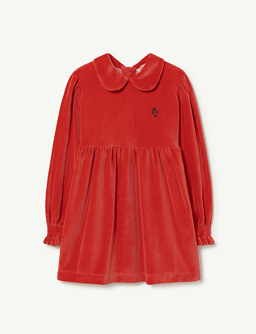 [The Animals Observatory] MOUSE KIDS DRESS _ Red_Logo [12Y]