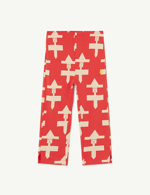 [The Animals Observatory]  Red Geometric Camaleon Pants [12Y]