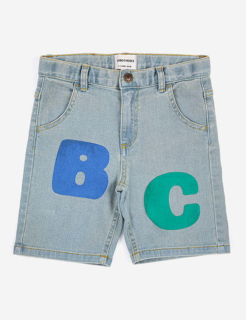 [BOBO CHOSES] Bobo Choses color block denim bermuda shorts