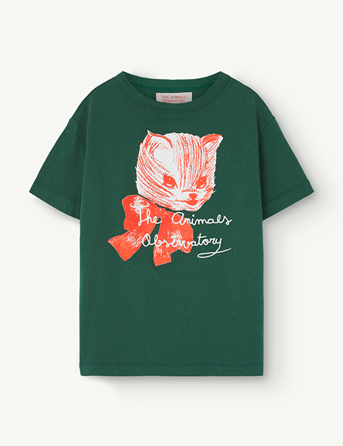 [The Animals Observatory]  ROOSTER KIDS T-SHIRT Green [6Y,10Y,14Y]