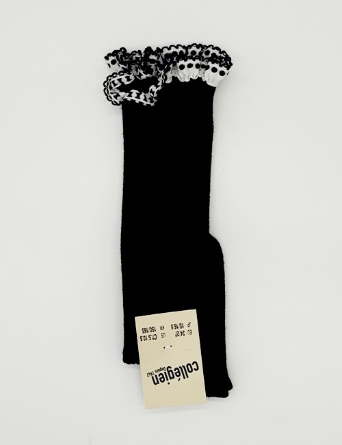 [COLLEGIEN] APRIL COLLECTION Knee high Socks - Noir de Charbon (N0.171) [24/27]