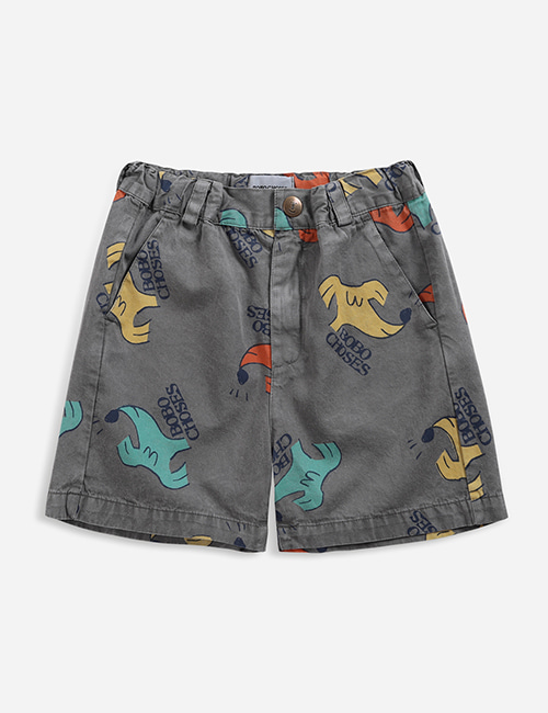 [BOBO CHOSES]  Sniffy Dog all over woven bermuda shorts[4-5Y]