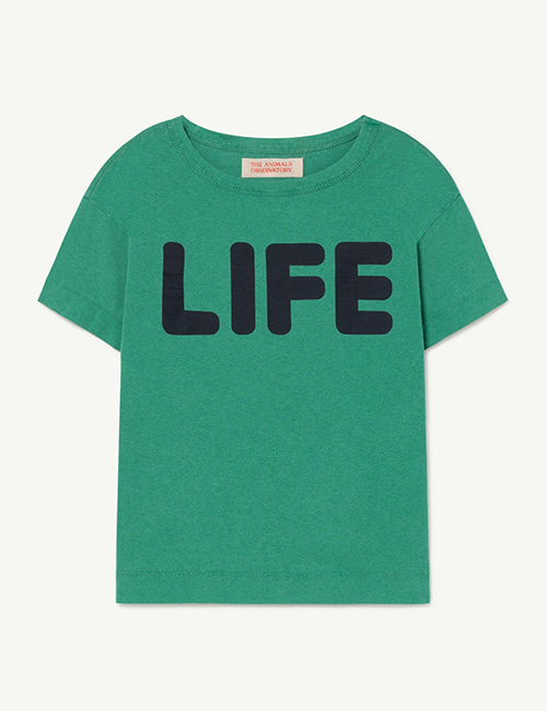 [The Animals Observatory] ROOSTER KIDS+ T-SHIRT _ Green_Life [3Y,4Y,8Y]