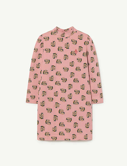[The Animals Observatory] JERSEY BUG KIDS DRESS _ Pink_Flowers [4Y, 6Y, 10Y]