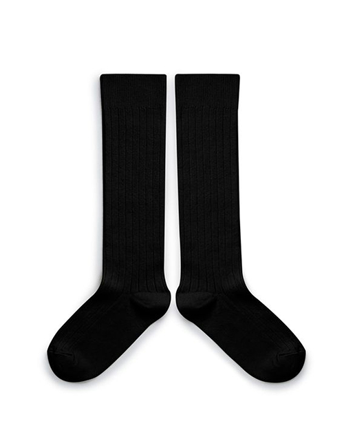 [COLLEGIEN] Ribbed Knee-High Socks (No.171) [24/27, 28/31, 32/35]