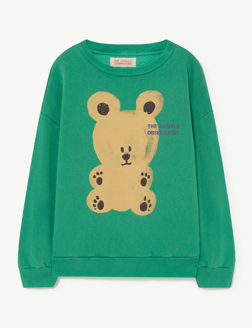 [T.A.O]  BEAR KIDS+ SWEATSHIRT Green_Brown Bear