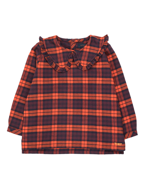 [TINY COTTONS]  CHECK SHIRT _ navy/red