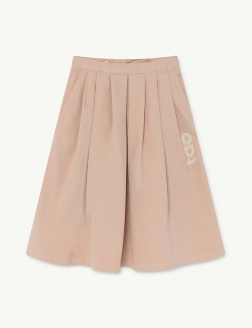 [T.A.O]  Soft Pink Logo Cat Kids Skirt