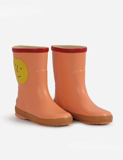 [BOBO CHOSES]  Yellow Faces rain boots[28, 29, 31]