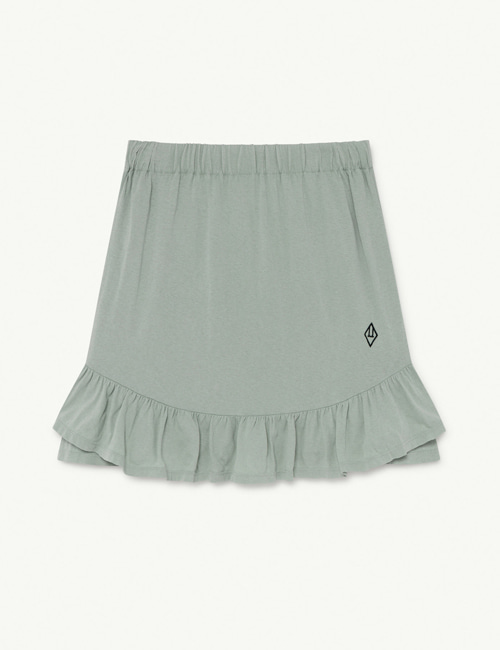 [T.A.O]  Soft Green Logo Slug Kids Skirt