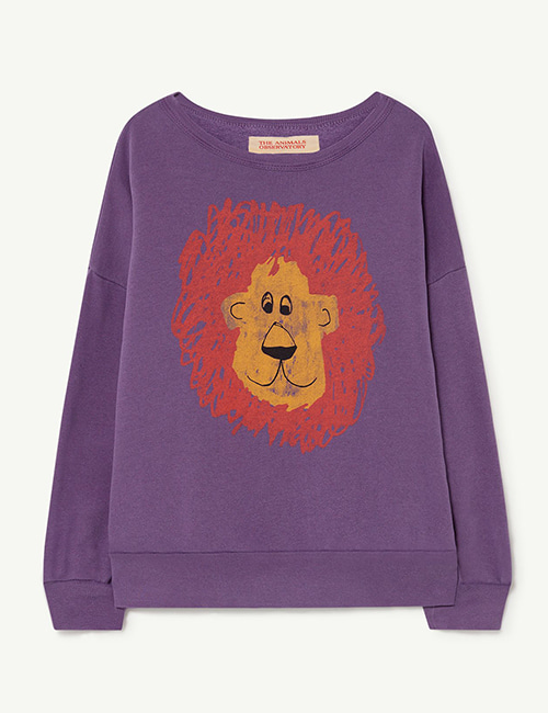 [T.A.O]  BIG BEAR KIDS+ SWEATSHIRT _ Purple Lion  [14Y]