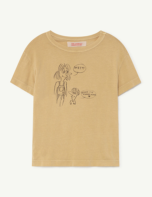 [T.A.O]  ROOSTER KIDS+ T-SHIRT _ Brown Good Animal [3Y, 12Y, 14Y]