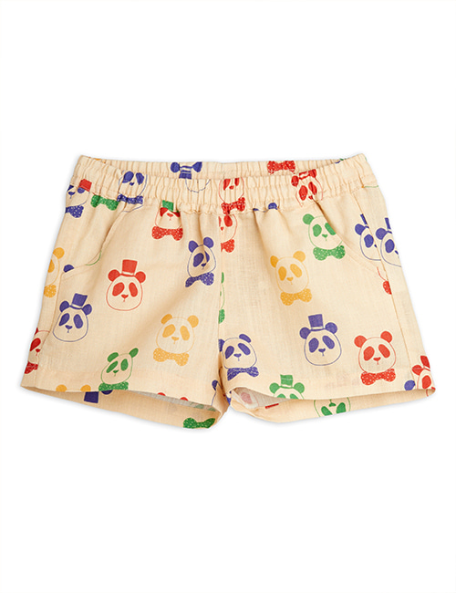[MINI RODINI]  Panda woven shorts _ Beige[116/122]