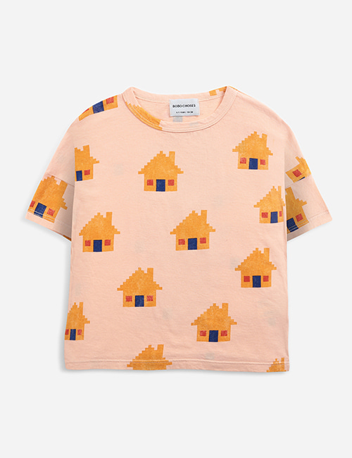 [BOBO CHOSES]  Brick House all over short sleeve T-shirt [2-3y, 4-5y, 6-7y, 8-9y, 10-11y]