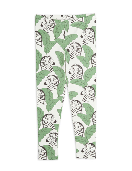 [MINI RODINI]Zebras aop leggings  _ Green[92/98, 104/110]