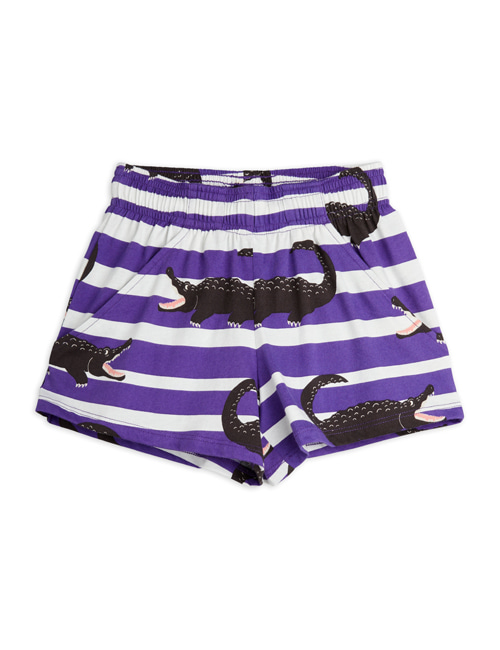 [MINI RODINI] Crocodiles aop shorts  _ Purple[116/122, 128/134, 140/146]