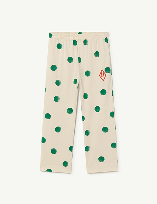 [The Animals Observatory] CAMALEON KIDS PANTS _  White_Dots [10Y,12Y]