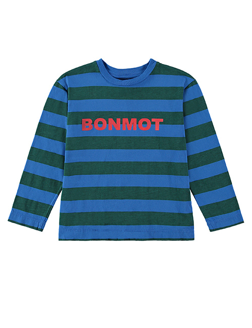 [BONMOT] T-shirt bonmot stripes _ Sea blue [3-4Y, 4-5Y, 6-7Y]