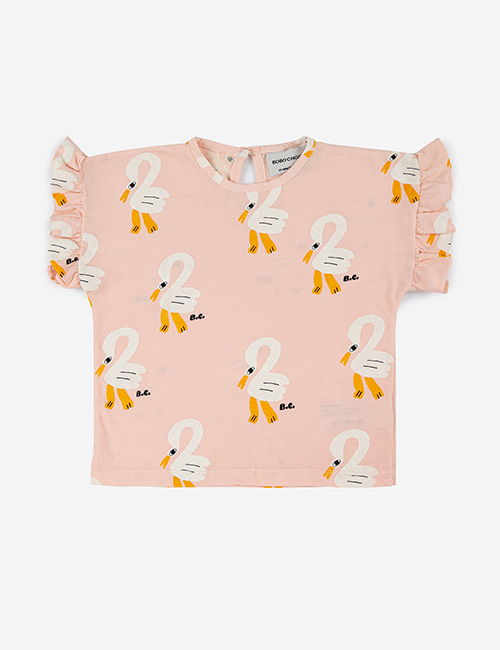 [BOBO CHOSES] Pelican all over ruffle T-shirt [12m]