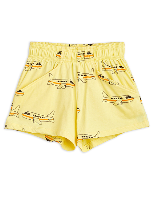 [MINI RODINI]  Airplane aop shorts _ Yellow