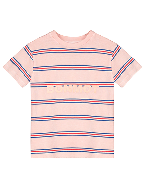 [BONMOT]  T-shirt stripes bonmot _ Dusty pink [ 3-4Y, 4-5Y]