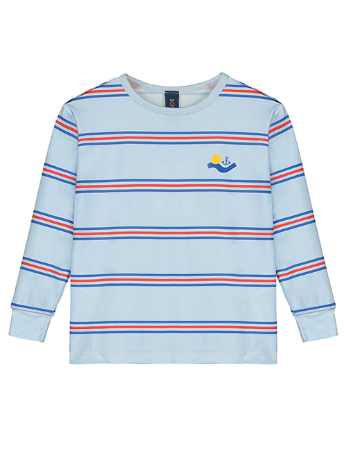 [BONMOT]  Swim t-shirt stripes _ Light blue