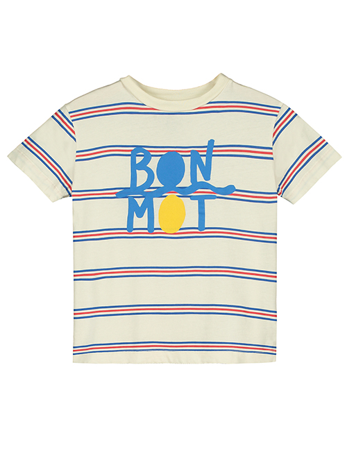 [BONMOT]  T-shirt all over stripes bon _ ivory