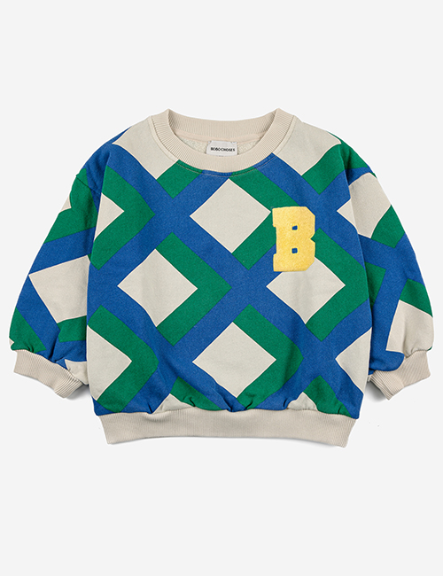 [BOBO CHOSES]Giant Check sweatshirt [12-13Y]